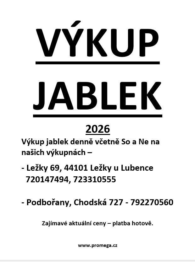 Výkup jablek 2026